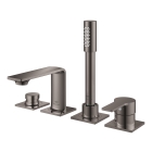 Смеситель для ванны GROHE Allure на 4 отверстия, на край ванны, темный графит глянец (19316A01)