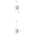 Внешняя часть термостата для ванны и душа GROHE Grohtherm SmartControl на 2 потребителя, хром (29124000)