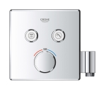 Внешняя часть термостата для ванны и душа GROHE Grohtherm SmartControl на 2 потребителя, хром (29125000)