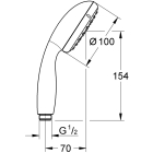 Ручной душ GROHE Vitalio Start, 2 режима, черный (279462430)