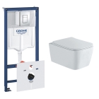 Комплект инсталляции GROHE 38775001 с унитазом Aquatek ЛИБРА New и сиденьем с микролифтом (NW0147)
