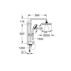 Душевая система GROHE Tempesta System 200 со смесителем для ванны, хром (NB0072)