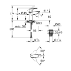 Смеситель для раковины GROHE BauEdge, S-size, хром (23895001)