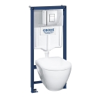 Комплект инсталляции GROHE Solido Perfect 4 в 1 с подвесным унитазом Lecico Serel и сиденьем (39186000)