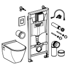 Комплект инсталляции GROHE Solido Perfect 4 в 1 с подвесным унитазом Lecico Serel и сиденьем (39186000)