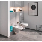 Система инсталляции GROHE Solido 5 в 1, с подвесным унитазом Bau Ceramic и панелью смыва Skate Cosmopolitan (39586000)