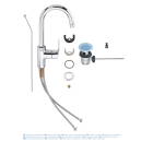 Смеситель для раковины GROHE Eurosmart, L-size, хром (23537002)