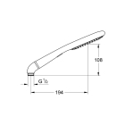 Ручной душ GROHE Rainshower Eco 120, 2 режима, хром (27274000)