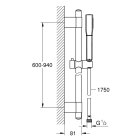 Душевой гарнитур GROHE SPA Grandera Stick, 1 режим струи, душевая штанга 900 мм, 7,6 л/мин, хром (26038000)