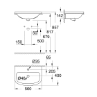Накладная раковина GROHE Bau Ceramic 55 см, альпин-белый (39422000)