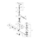 Смеситель для биде GROHE Eurocube с донным клапаном, хром (23138000)