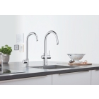 Смеситель для кухонной мойки GROHE Blue Home с системой фильтрации, охлаждения и газирования воды, Wi-Fi, хром (31541000)