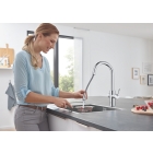 Смеситель для кухонной мойки GROHE Blue Home с системой фильтрации, охлаждения и газирования воды, Wi-Fi, хром (31541000)