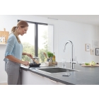 Смеситель для кухонной мойки GROHE Blue Home с системой фильтрации, охлаждения и газирования воды, Wi-Fi, хром (31541000)