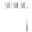 Внешняя часть термостата для ванны и душа GROHE Grohtherm SmartControl на 3 потребителя, хром (29126000)