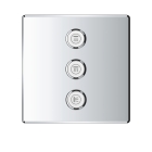 Внешняя часть переключателя потоков GROHE Grohtherm SmartControl на 3 положения, квадратная, хром (29127000)