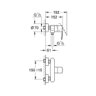 Смеситель для душа GROHE Wave Cosmopolitan, хром (23208000)