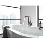 Внешняя часть смесителя для ванны GROHE Essence напольного монтажа, темный графит матовый (25248AL1)