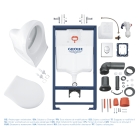 Комплект инсталляции GROHE Solido Perfect 4 в 1 с подвесным унитазом Lecico Perth и сиденьем (39192000)