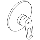Смеситель для душа GROHE BauLoop скрытого монтажа, в комплекте с монтажной частью, хром (29080000)