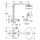 Душевая система GROHE Rainshower System SmartControl 360 DUO с термостатом для душа, хром (26250000)