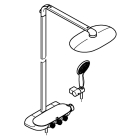 Душевая система GROHE Rainshower System SmartControl 360 DUO с термостатом для душа, хром (26250000)
