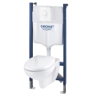 Комплект инсталляции GROHE Solido 4 в 1 с подвесным унитазом и сиденьем (39398000)