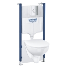 Комплект инсталляции GROHE Solido 5 в 1 с подвесным унитазом Bau Ceramic и сиденьем (39900000)