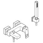 Смеситель для ванны GROHE Eurocube, хром (23141000)
