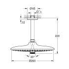 Верхний душ GROHE Euphoria SmartControl 260 , 9,5 л/мин, 3 режима, 142 мм, хром (26461000)