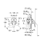 Смеситель для ванны GROHE BauEdge в комплекте с монтажной , хром (29039001)