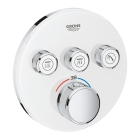 Внешняя часть термостата для ванны и душа GROHE Grohtherm SmartControl на 3 потребителя, белая луна (29904LS0)
