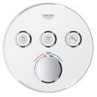 Внешняя часть термостата для ванны и душа GROHE Grohtherm SmartControl на 3 потребителя, белая луна (29904LS0)
