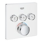 Внешняя часть термостата для ванны и душа GROHE Grohtherm SmartControl на 3 потребителя, белая луна (29157LS0)