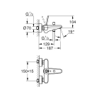 Смеситель для ванны GROHE Eurodisc Joy, хром (23431000)