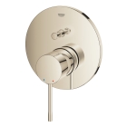 Внешняя часть смесителя для ванны GROHE Essence скрытого монтажа на 2 потребителя, круглая, никель глянец (24167BE1)