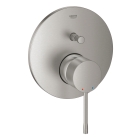 Внешняя часть смесителя для ванны GROHE Essence скрытого монтажа на 2 потребителя, круглая, суперсталь (24167DC1)