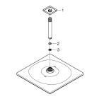 Верхний душ GROHE Rainshower Mono 310 Cube, 9,5 л/мин, 1 режим, 142 мм, теплый закат матовый (26566DL0)