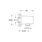 Подключение для душевого шланга GROHE Euphoria Cube, хром (27704000)