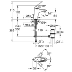 Смеситель для раковины GROHE Eurostyle, S-size, хром (33558003)