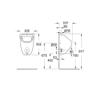 Писсуар GROHE Bau Ceramic, верхний подвод, альпин-белый (39439000)