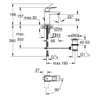 Смеситель для раковины GROHE Eurocube с донным клапаном, S-size, хром (2339000E)