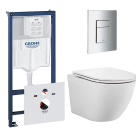 Комплект инсталляции GROHE 38775001 с унитазом Aquatek ЕВРОПА и сиденьем с микролифтом (NW0148)