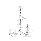 Смеситель для биде GROHE Essence с донным клапаном, холодный рассвет глянец (24178GL1)