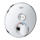 Внешняя часть смесителя для ванны и душа GROHE SmartControl круглая, на 1 потребителя, хром (29144000)