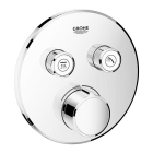 Внешняя часть смесителя для ванны и душа GROHE SmartControl круглая, на 2 потребителя, хром (29145000)