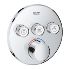Внешняя часть смесителя для ванны и душа GROHE SmartControl круглая, на 3 потребителя, хром (29146000)
