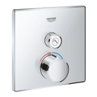 Внешняя часть смесителя для ванны и душа GROHE SmartControl квадратная, на 1 потребителя, хром (29147000)
