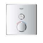 Внешняя часть смесителя для ванны и душа GROHE SmartControl квадратная, на 1 потребителя, хром (29147000)