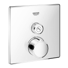 Внешняя часть смесителя для ванны и душа GROHE SmartControl квадратная, на 1 потребителя, хром (29147000)
